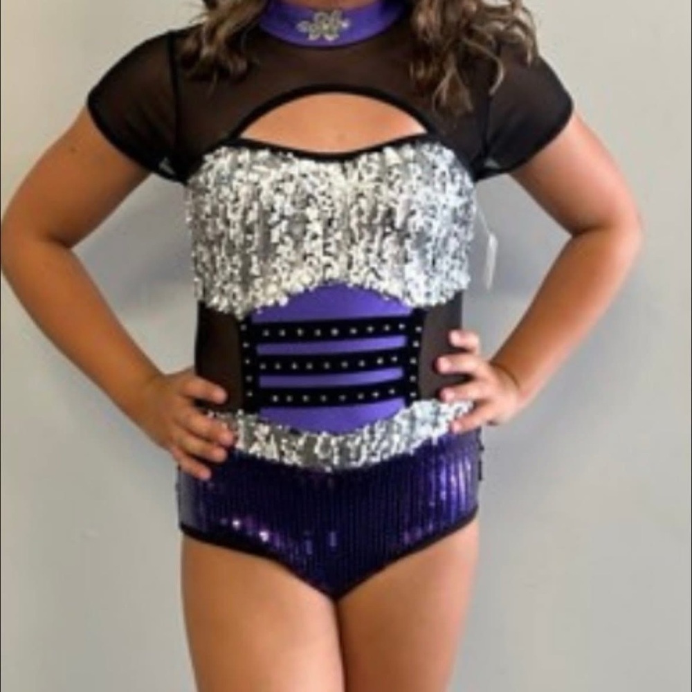 Purple and Silver Glamour One Piece